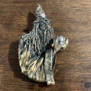 Vintage "JJ" Jonette Jewelry*MERLIN~WIZARD w/Crystal Ball Pin